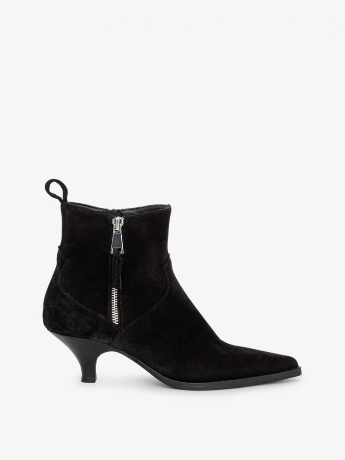 מגפוני עקב מעור זמש - נעליים