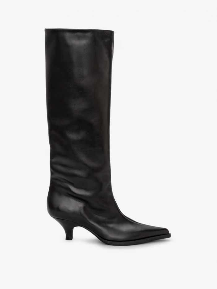 מגפי ברך מעור - נעליים