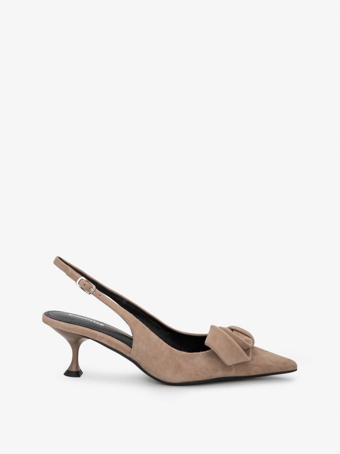 נעלי עקב בעיטור פפיון - נעליים