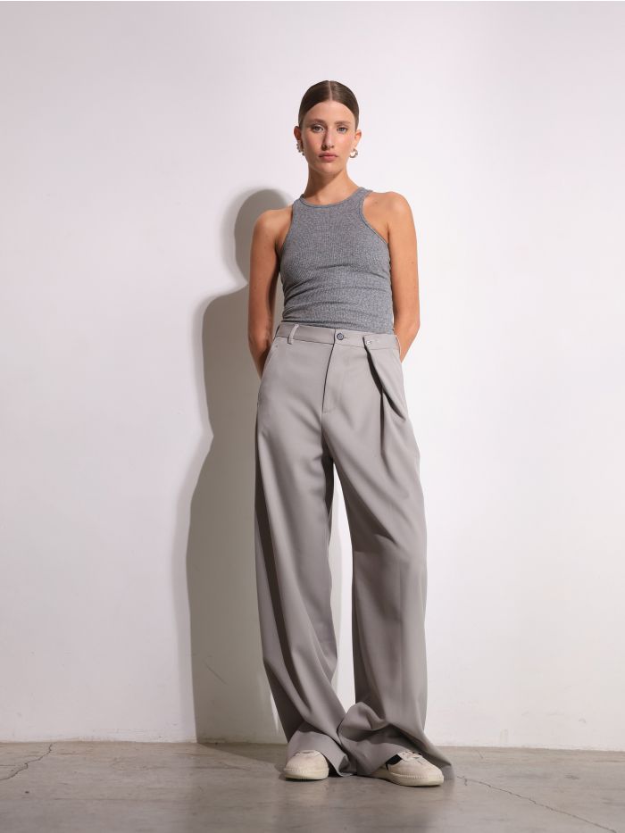 מכנסי בד עם סיכת ביטחון - בגדים