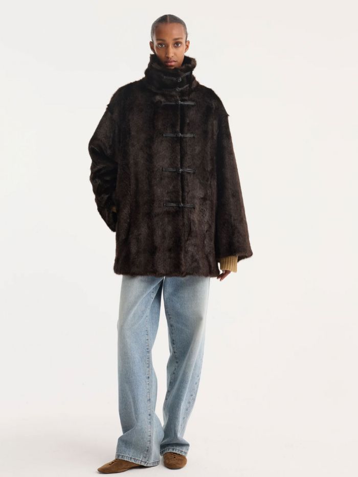 מעיל פרווה MANDARIN - בגדים