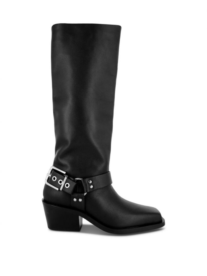 מגפי עקב עם אבזם - נעליים