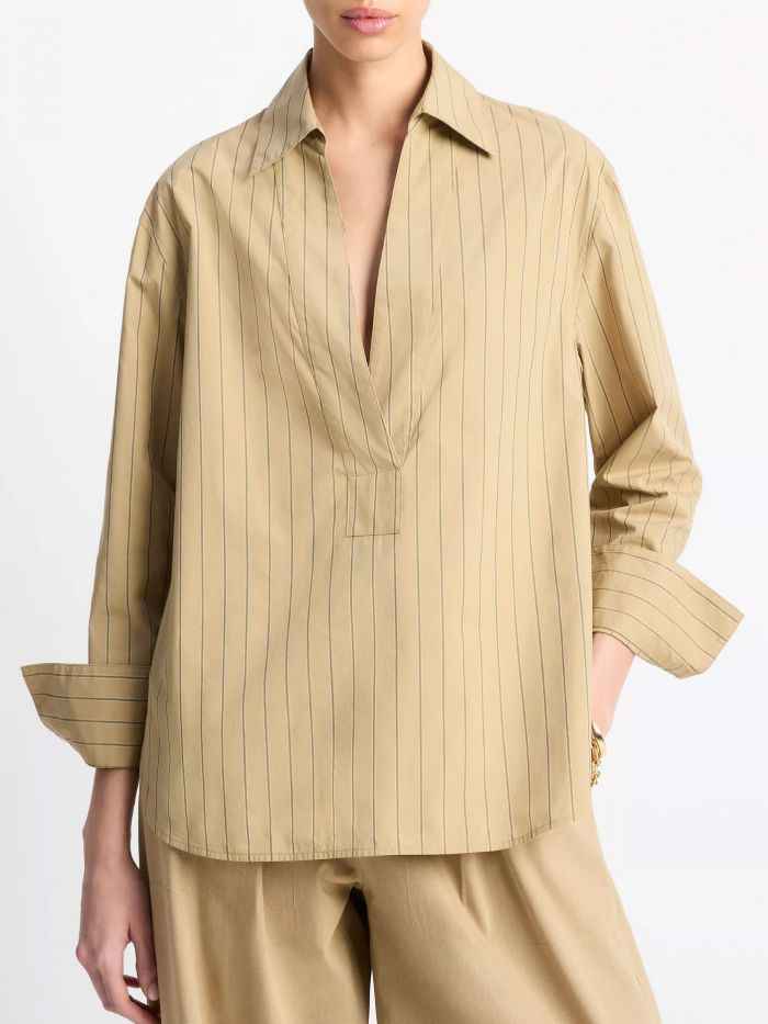 חולצה ארוכה מוטיב פסים - בגדים