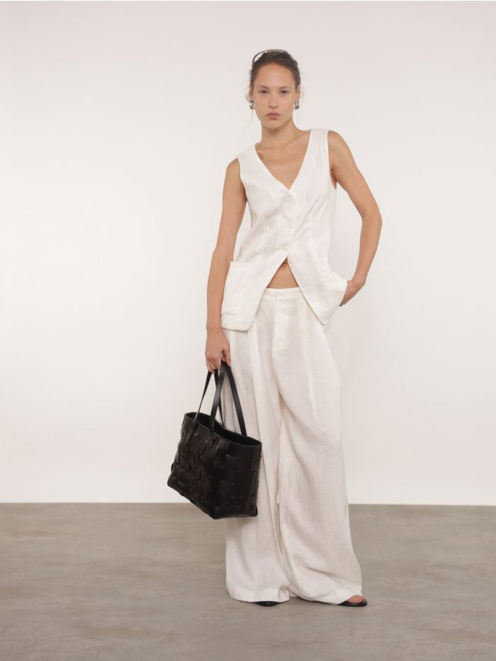 מכנסיים ארוכים מבד לינן - בגדים