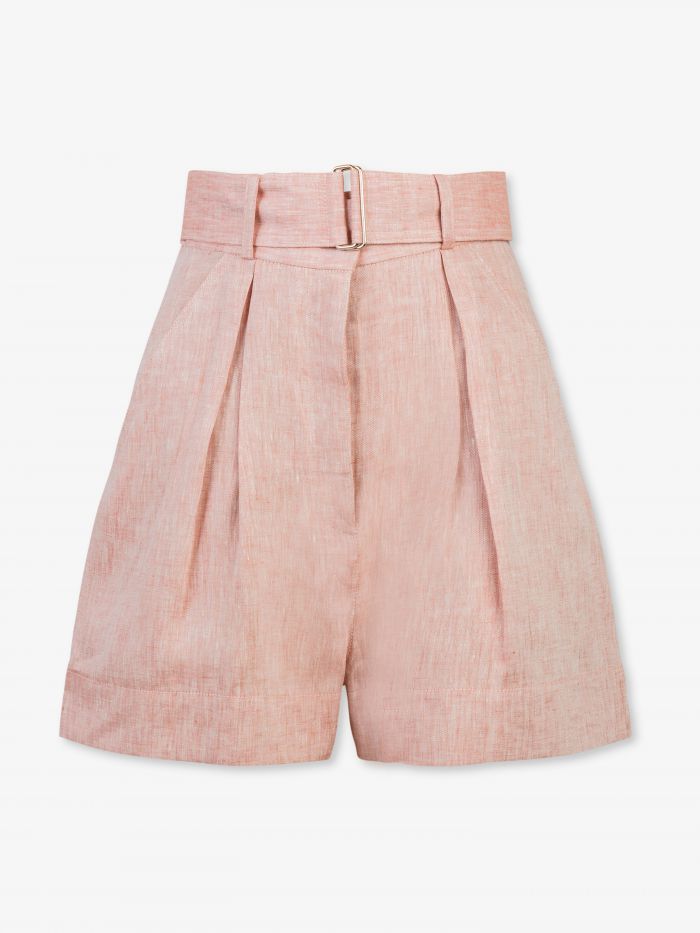 מכנסיים קצרים מבד פשתן - בגדים