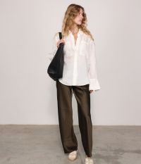 חולצה מכופתרת פשתן - בגדים