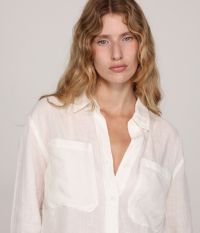 חולצה מכופתרת פשתן - בגדים