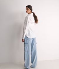 חולצת אוקספורד בשילוב טופ בנדו - בגדים