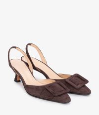 נעלי עקב זמש - נעליים