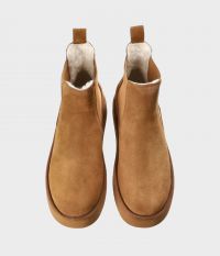 מגפוני זמש עם בטנה פרוותית - נעליים