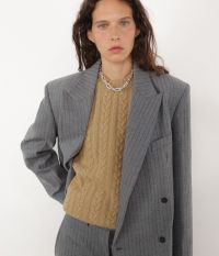 סריג צמר צמות CABLE - בגדים