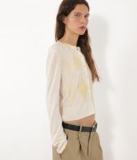 קרדיגן מעוינים - בגדים