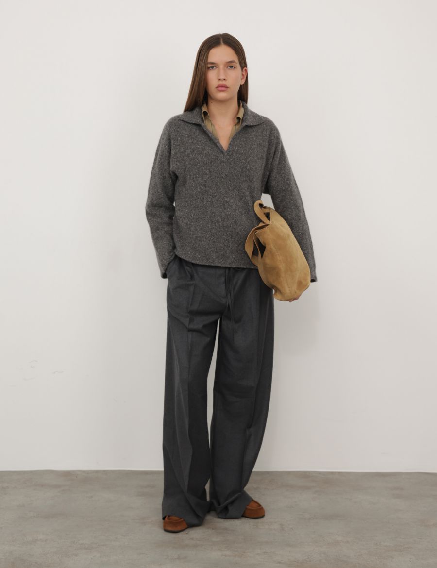 CrossSell Product סריג קשמיר מפתח וי