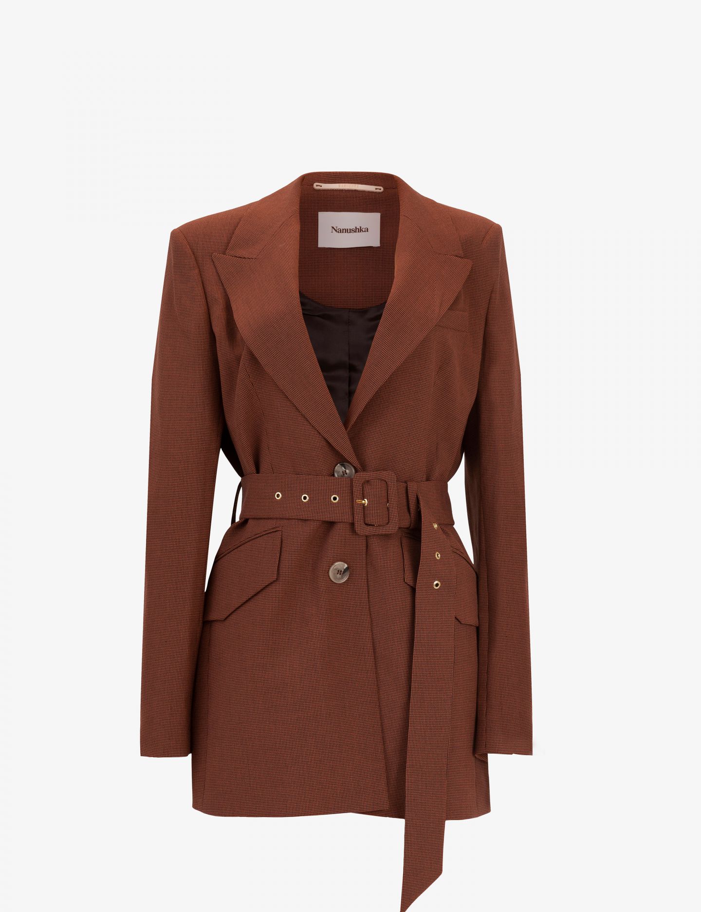 ג’קט עם חגורת מותן - בגדים