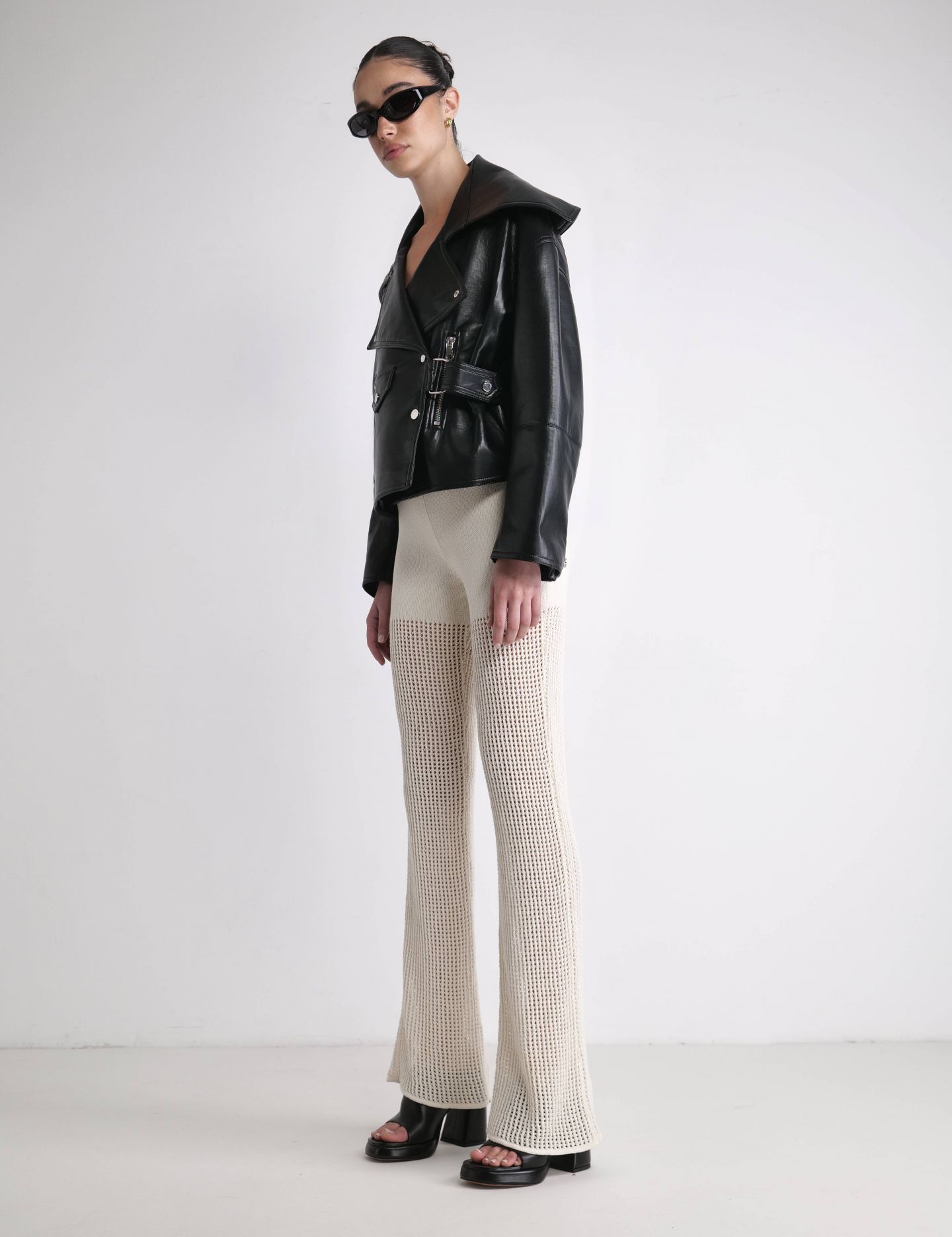 מכנסיים ארוכים סריגת קרושה - בגדים