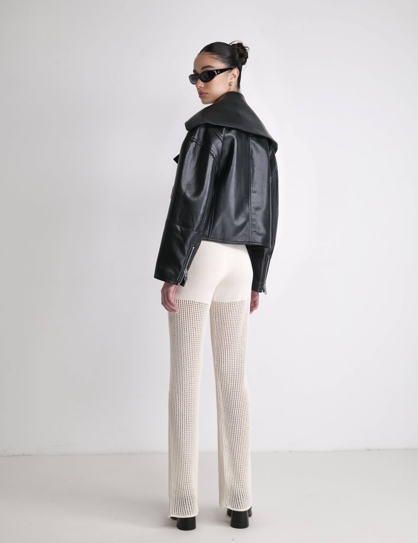 מכנסיים ארוכים סריגת קרושה - בגדים