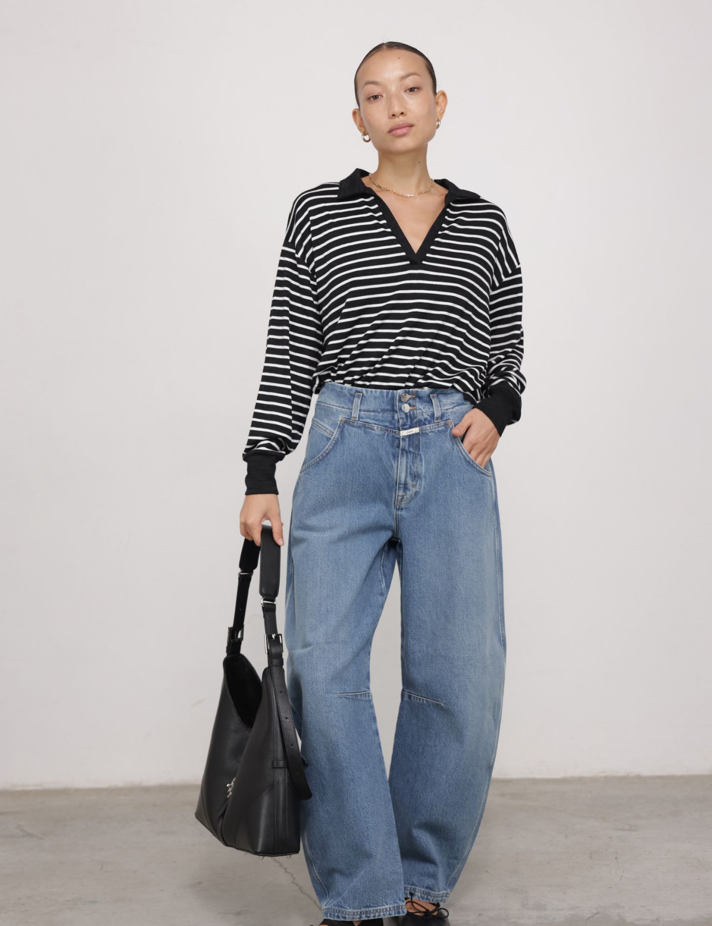 מכנסי ג׳ינס בלון RIDGE - בגדים