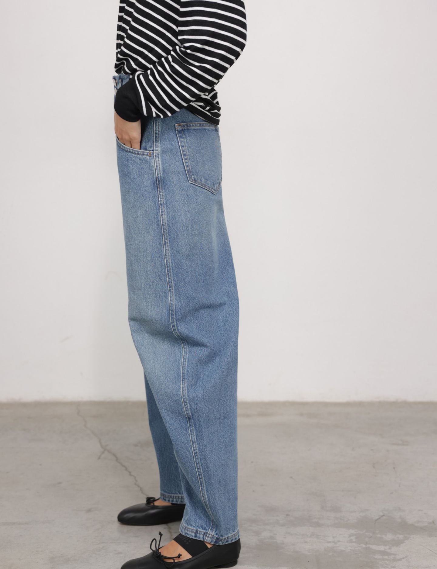 מכנסי ג׳ינס בלון RIDGE - בגדים