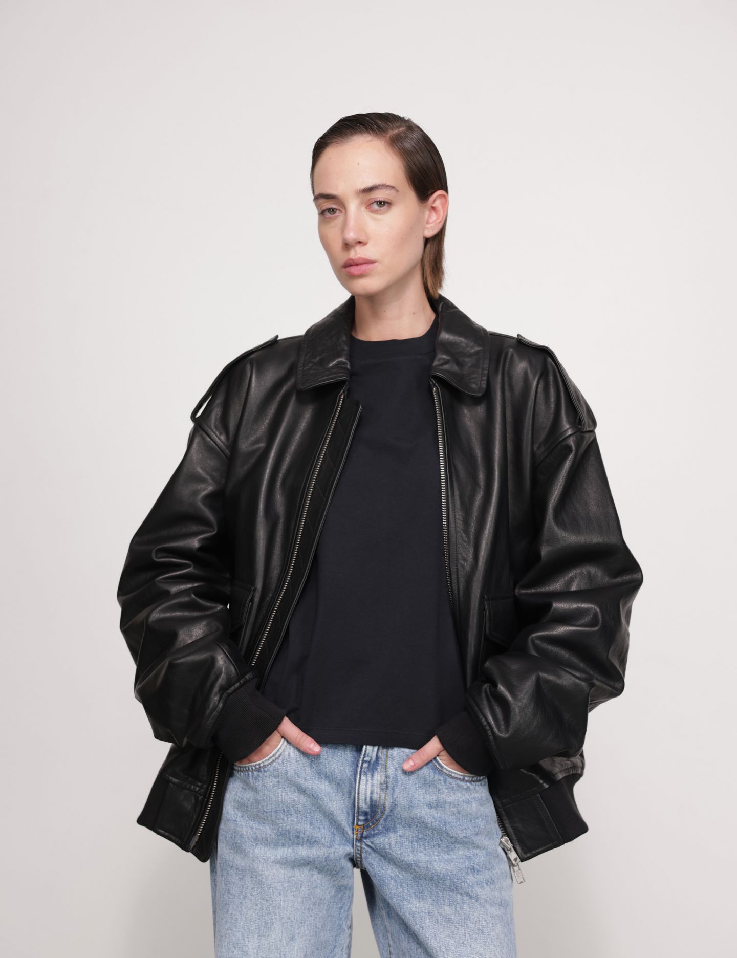 מעיל עור VIPER - בגדים