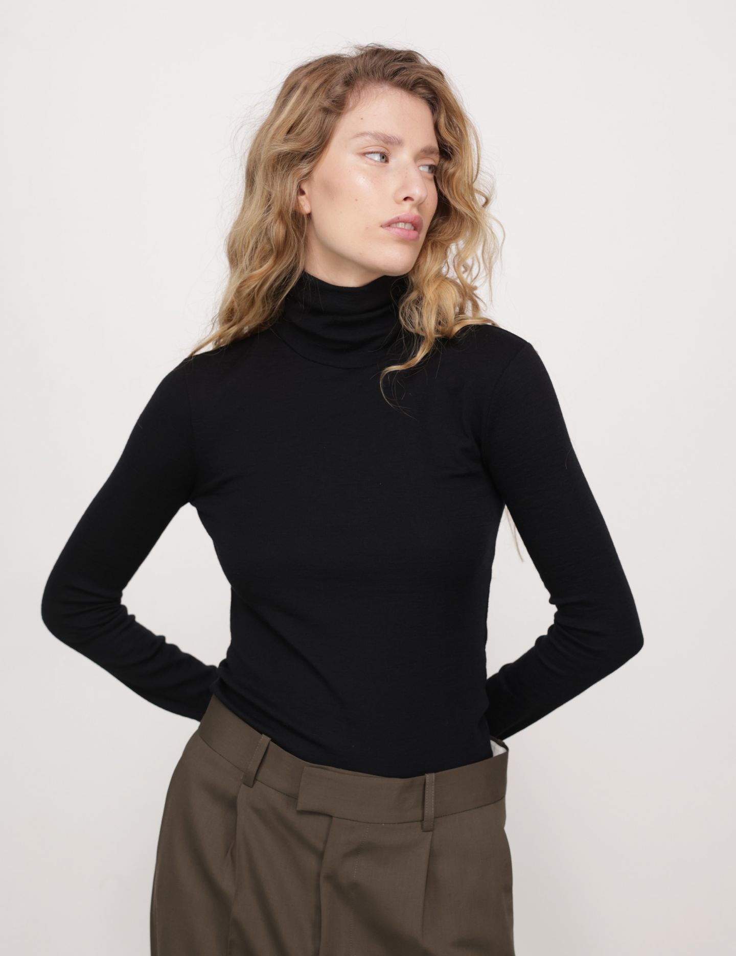 סריג גולף תערובת צמר - בגדים