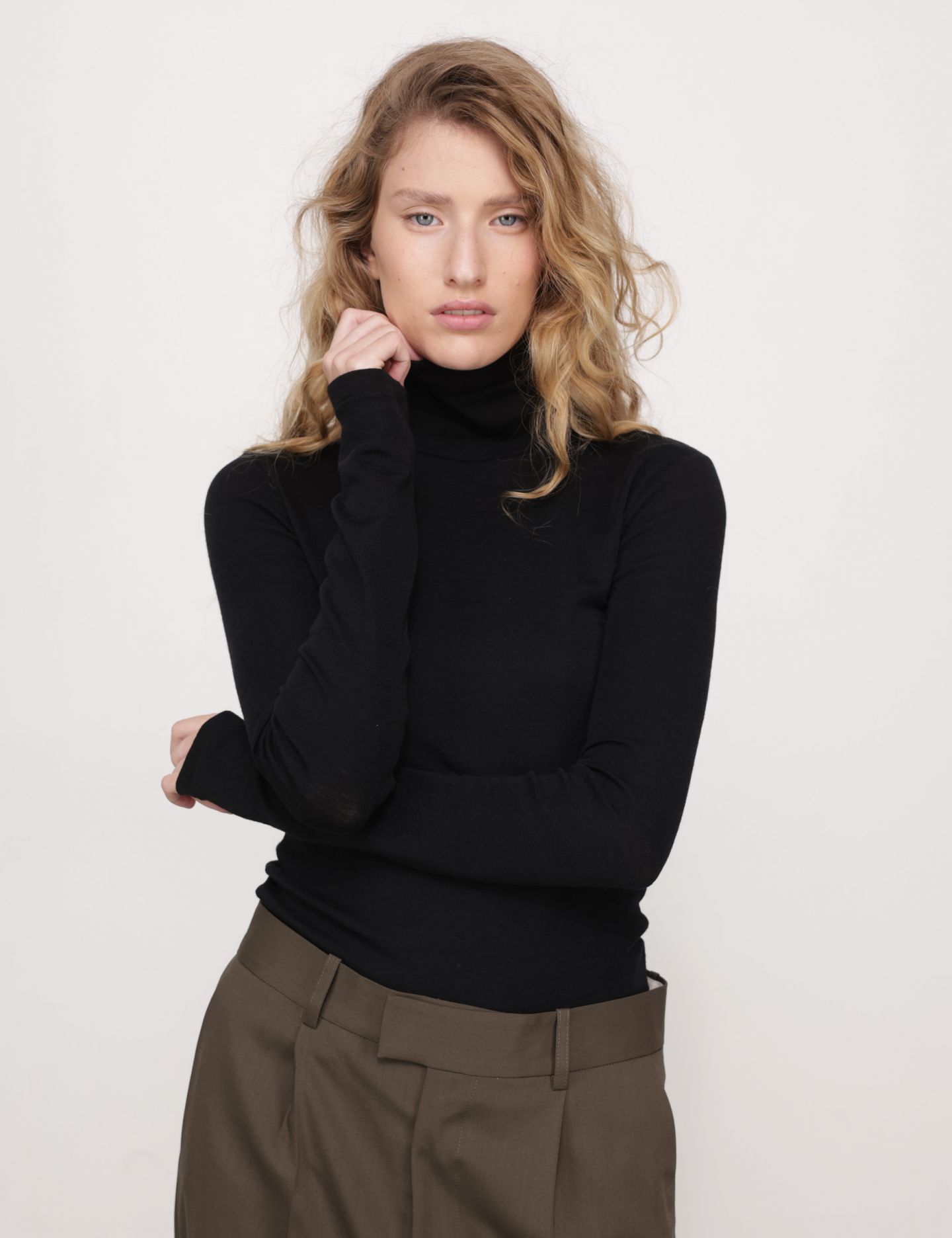 סריג גולף תערובת צמר - בגדים