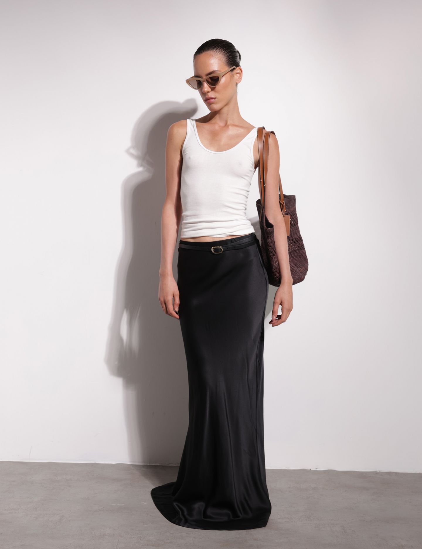 גופיית ריב-משי כתפיות רחבות - בגדים