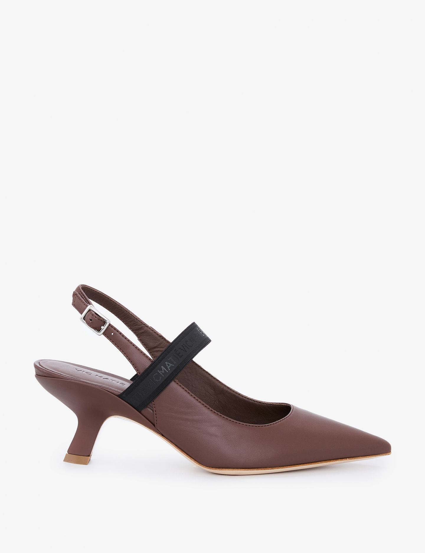 נעלי עקב עור נאפה - נעליים