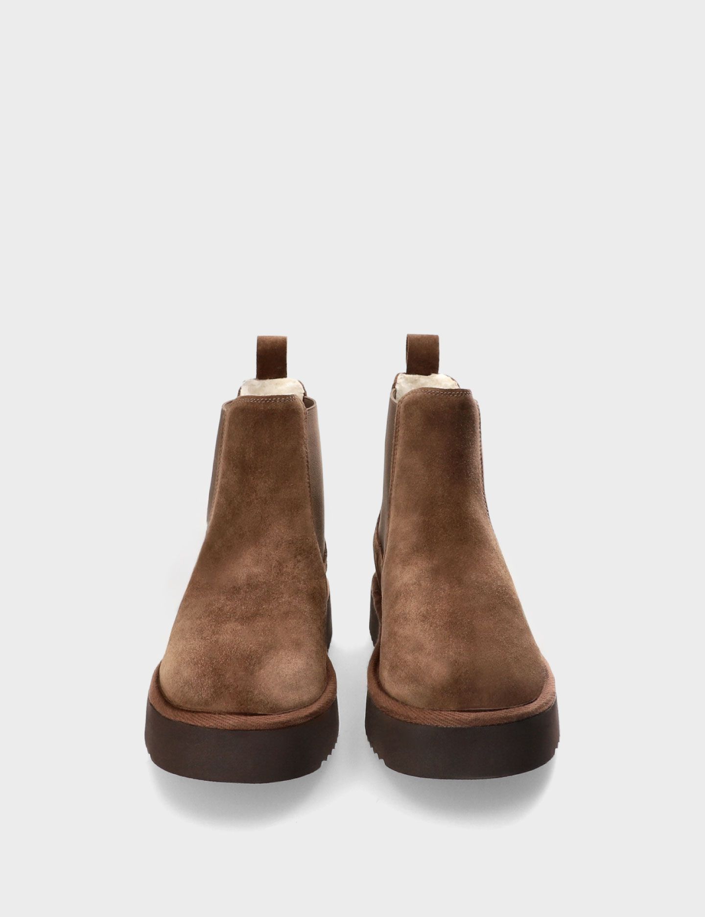 מגפוני זמש עם בטנה פרוותית - נעליים