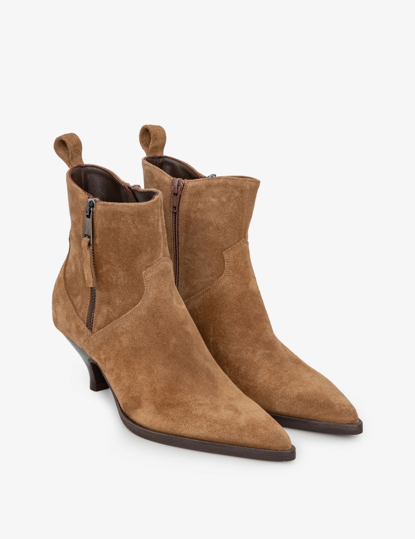 מגפוני עקב מעור זמש - נעליים