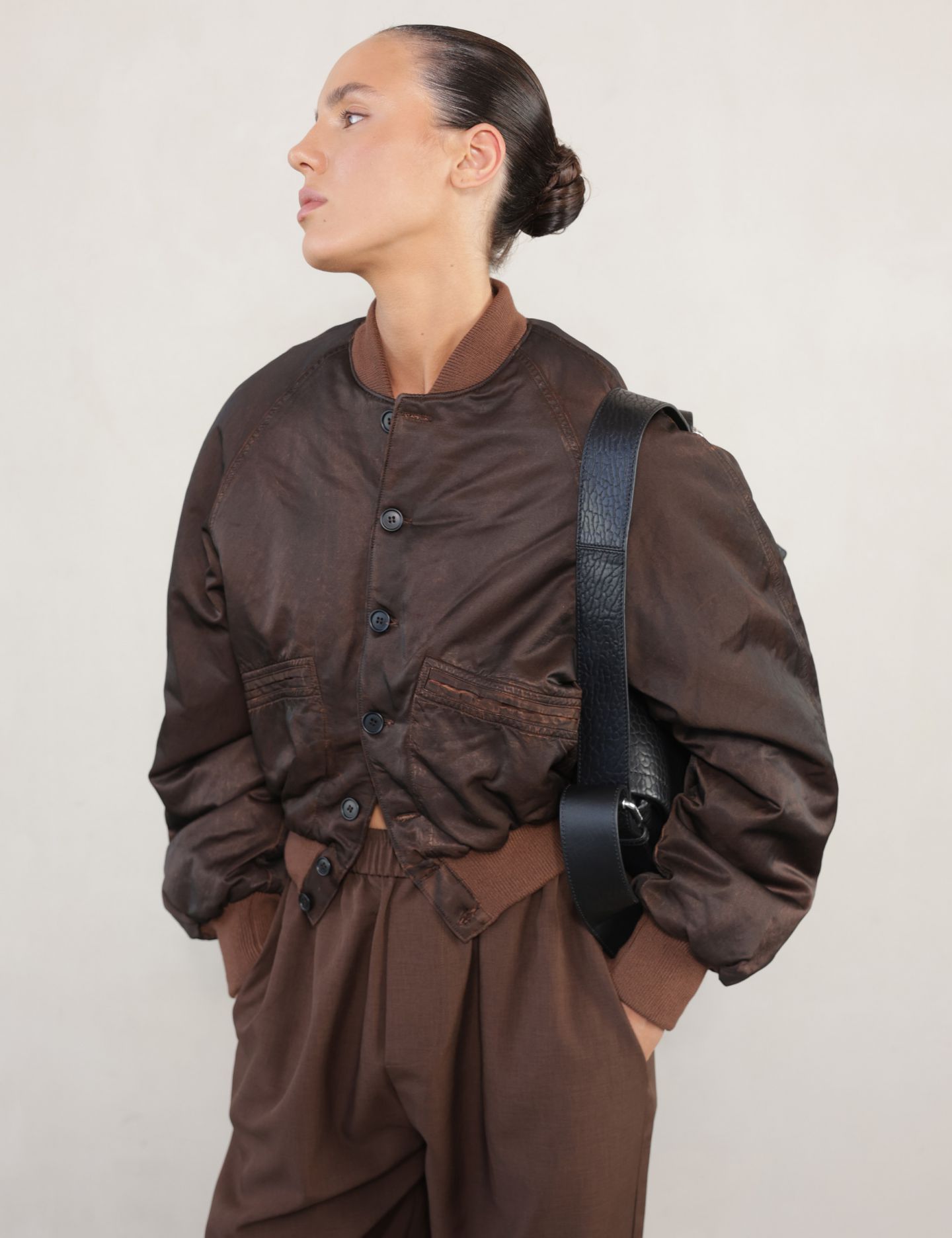 מעיל קרופ - בגדים