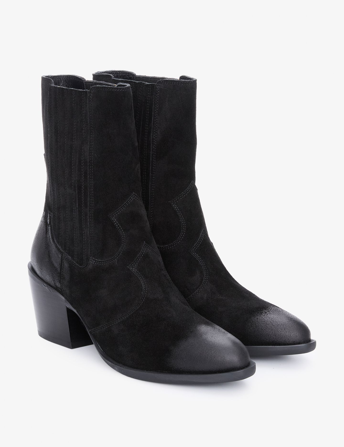 מגפי עקב עור - נעליים