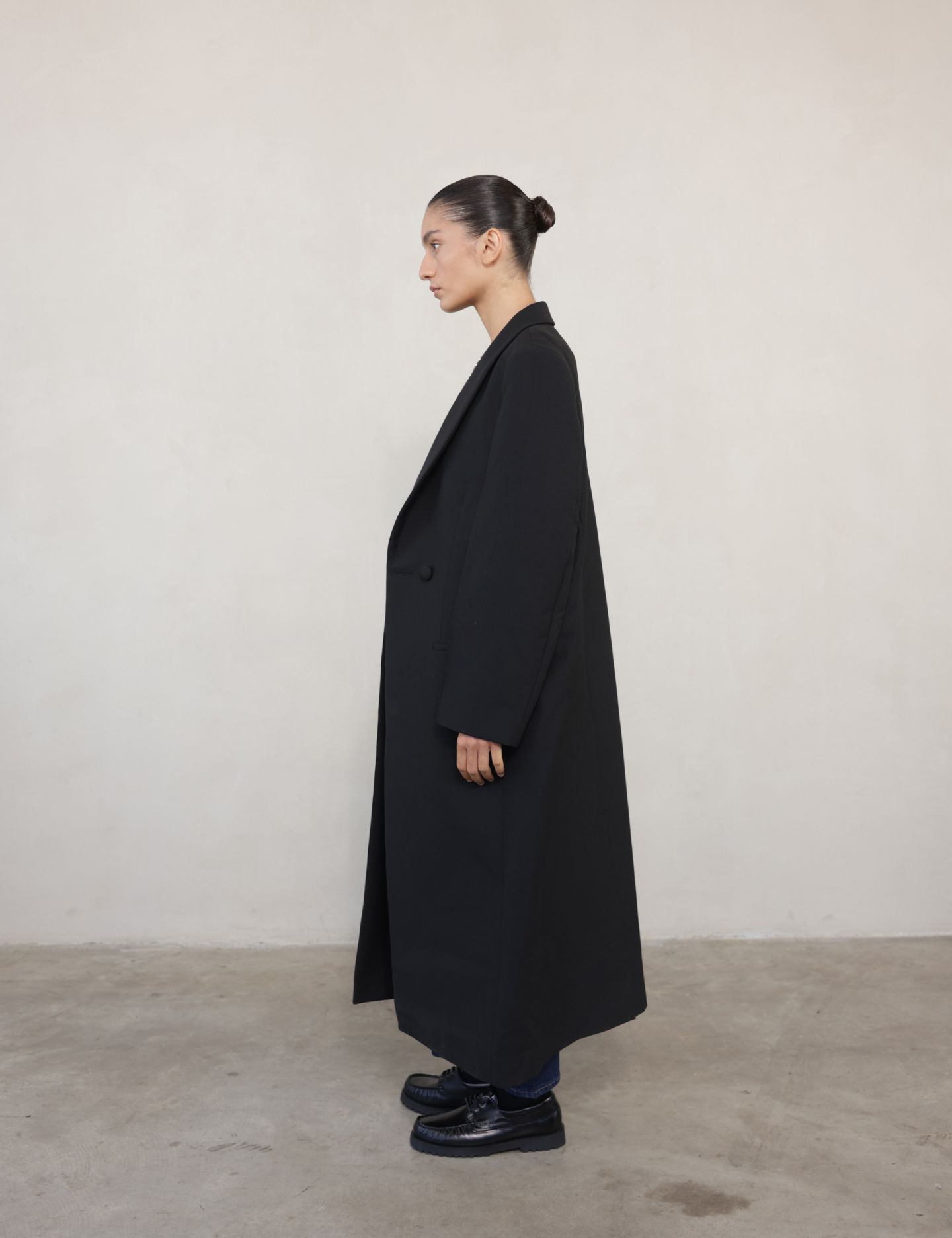 מעיל ארוך מחויט - בגדים