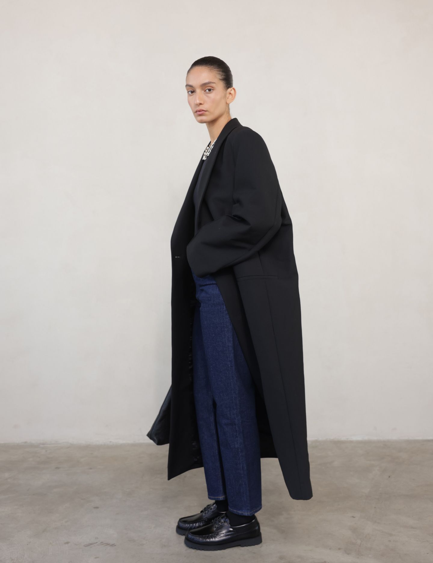 מעיל ארוך מחויט - בגדים