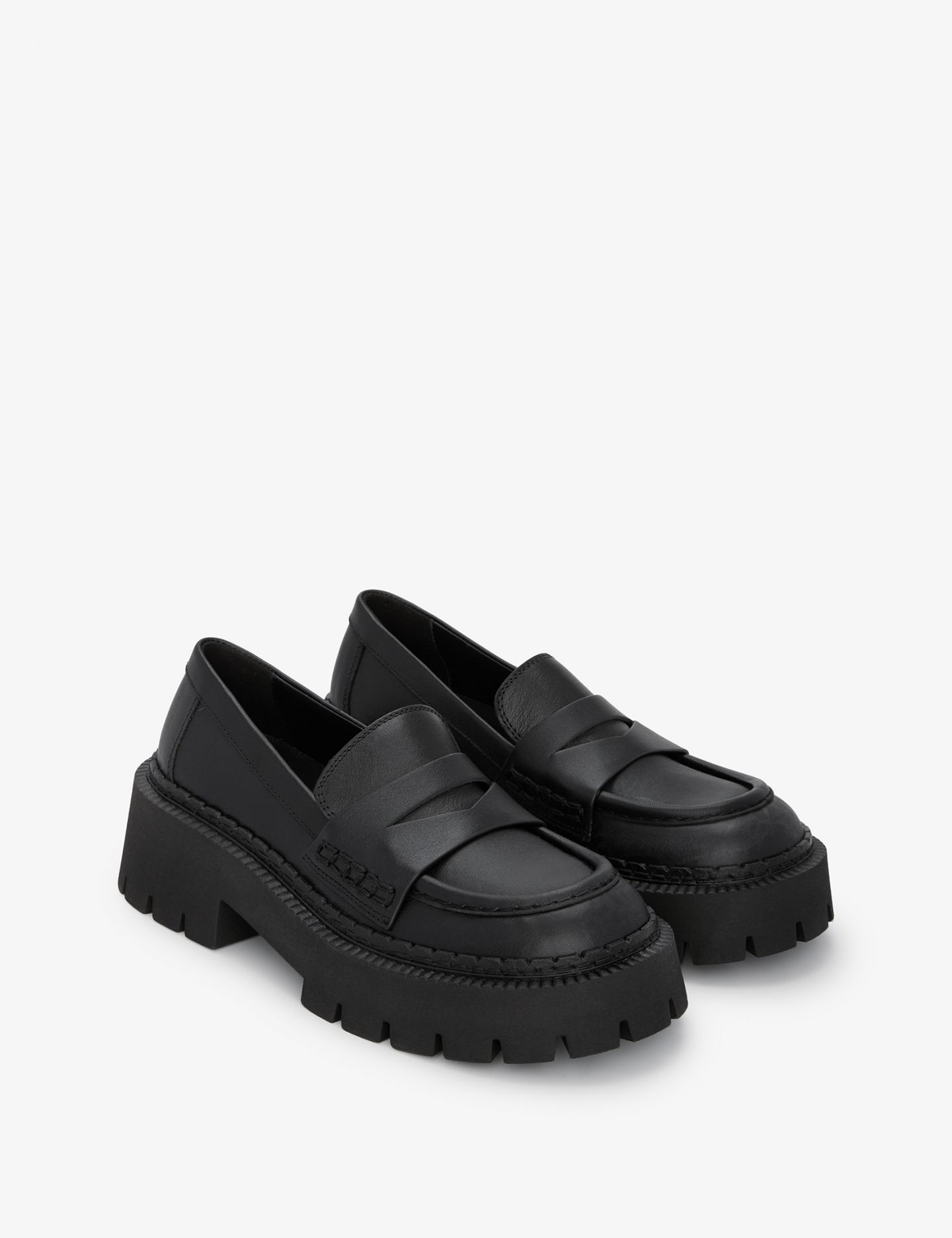 נעלי מוקסינים סוליית טרקטור - נעליים