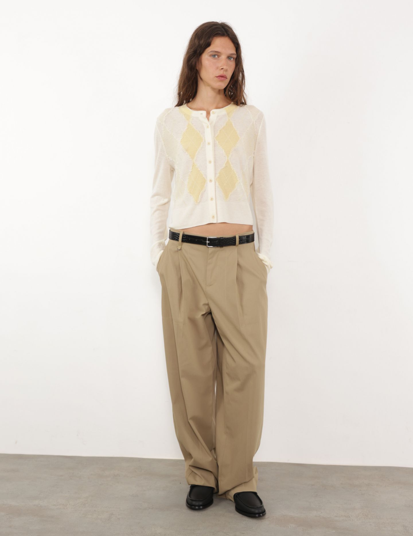 קרדיגן מעוינים - בגדים