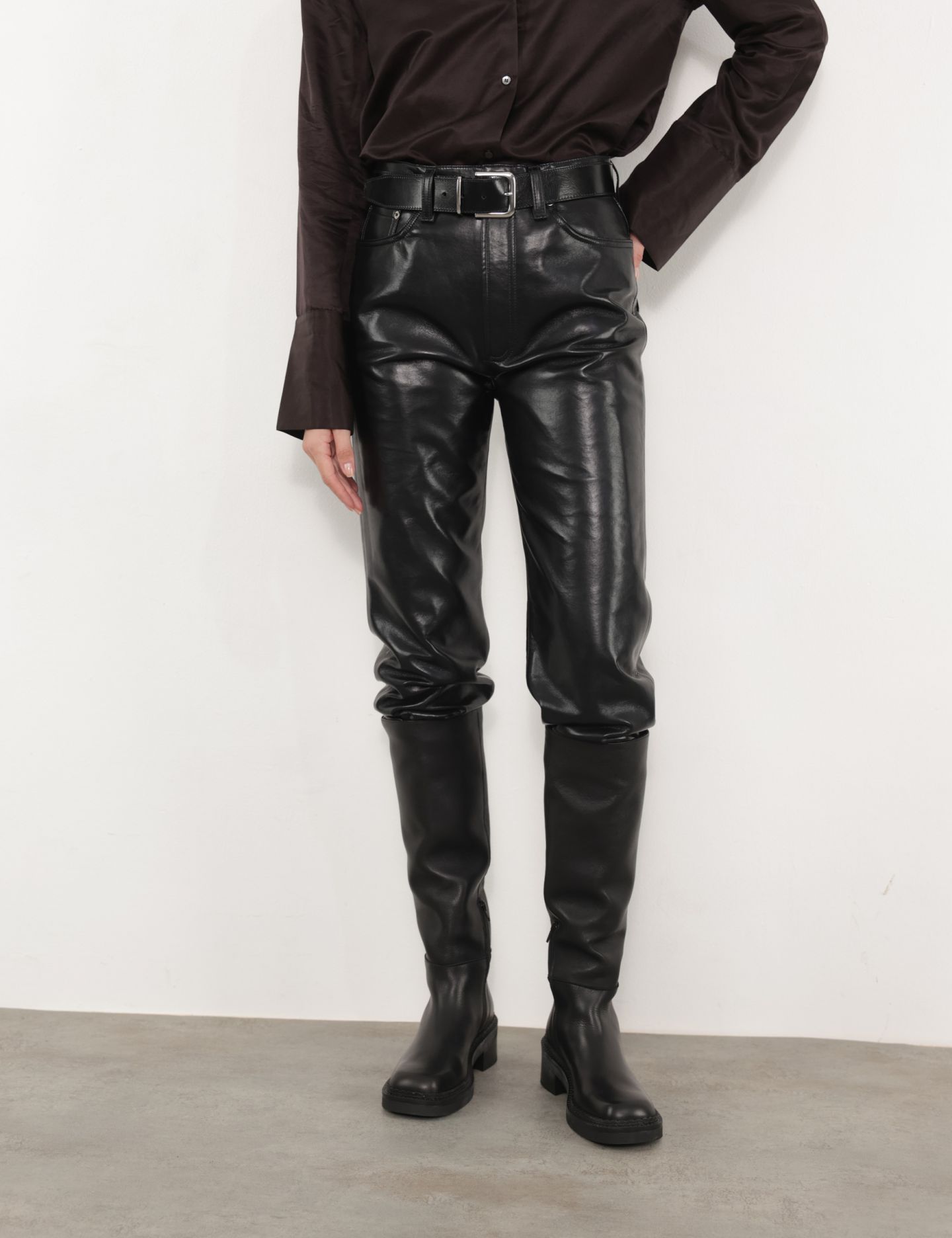 מכנסי דמוי עור 90’S - בגדים