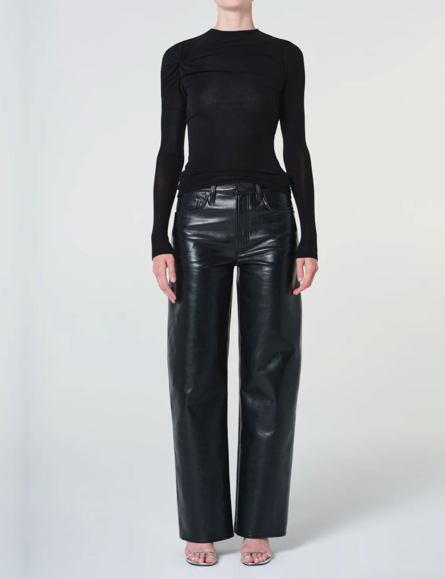 מכנסי דמוי עור DETOX - בגדים